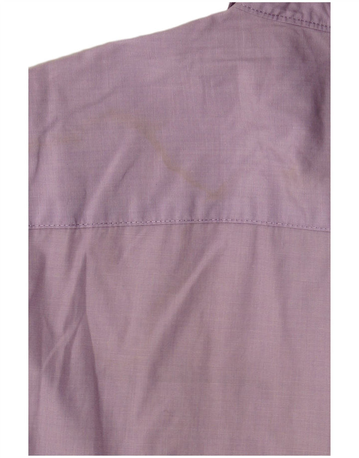 Blauer Camisa Militar De Manga Corta Para Hombre Algodón Lila Grande
