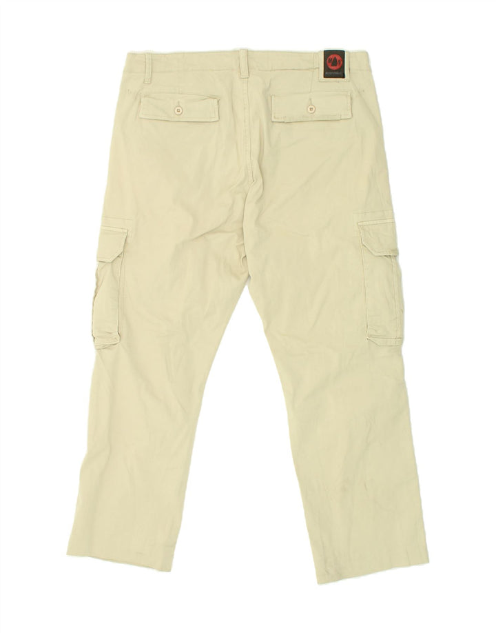 MURPHY & NYE Womens Slim Cargo Trousers W36 L27 Beige Vintage Murphy & Nye and Second-Hand Murphy & Nye from Messina Hembry 