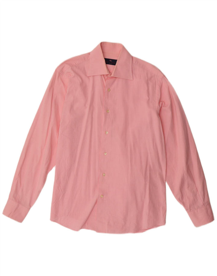 Camisa Etro Milano para hombre talla 40 algodón rosa medio