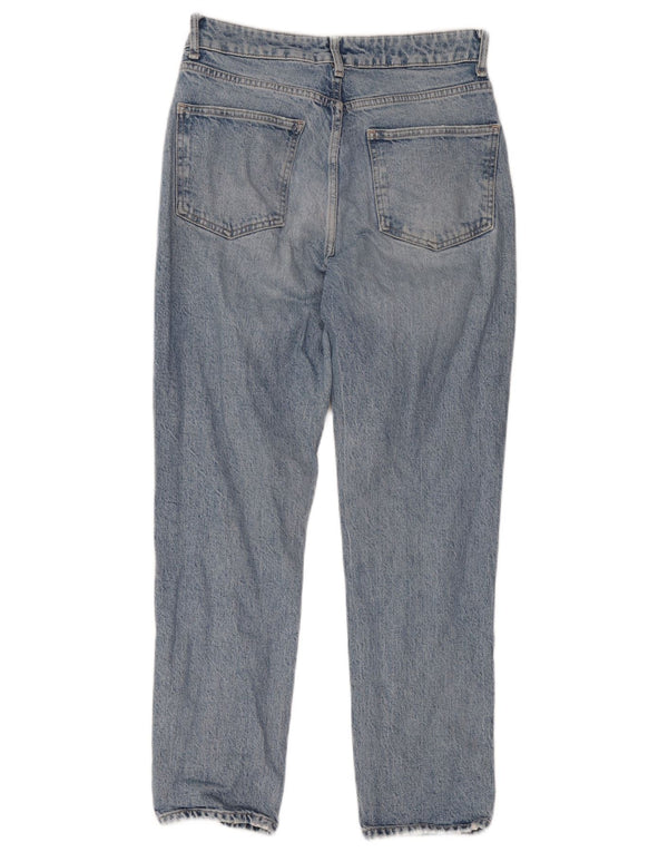 Zara Vaqueros recortados de cintura alta para mujer EU 40 Medium W30 L26 Algodón azul