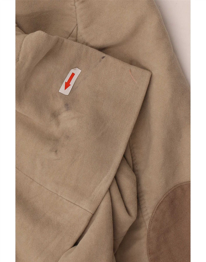 Boden Chaqueta tipo blazer de 2 botones para mujer Reino Unido 46 Grande Algodón beige
