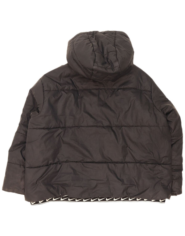 Nike Chaqueta acolchada extragrande con capucha para mujer UK 20 2XL Poliéster negro