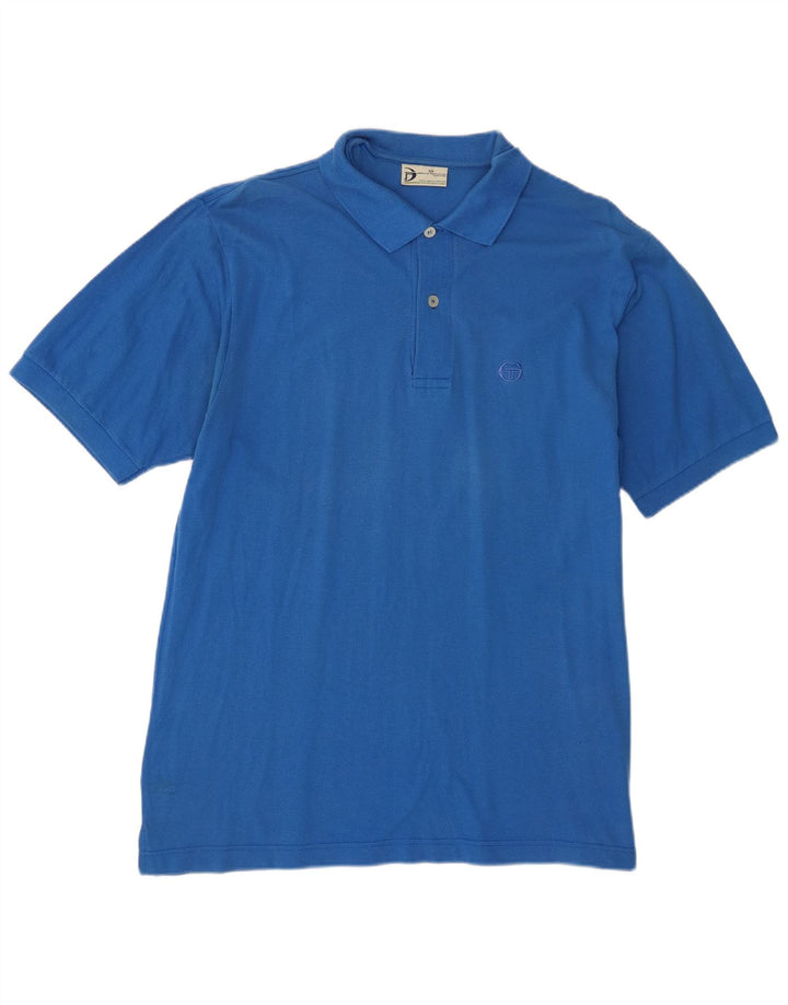 Sergio Tacchini Polo Hombre IT 50 Azul Medio Algodón