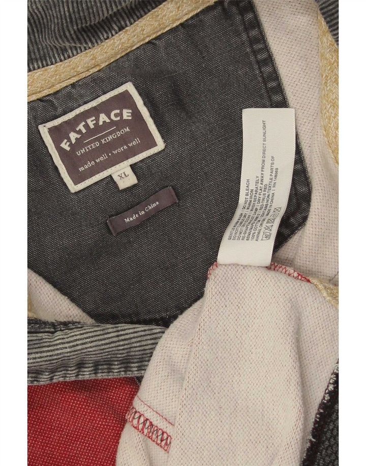 Sudadera con capucha y cuello con cremallera para hombre Fat Face Jersey XL Rojo Algodón