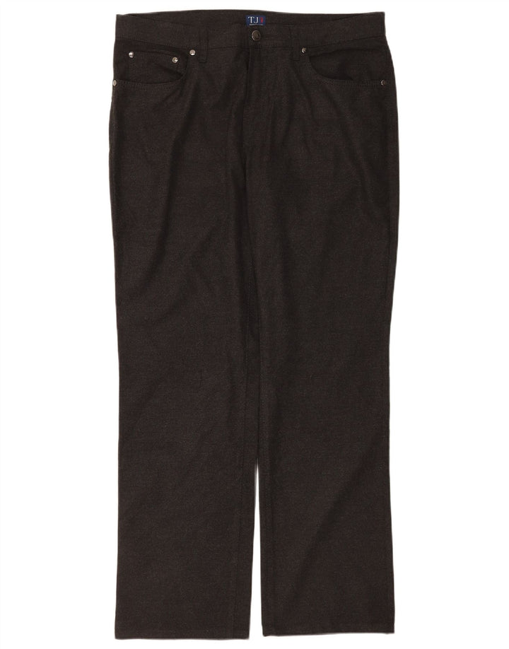 Pantalón Casual Hombre Trussardi Recto W34 L30 Poliéster Gris