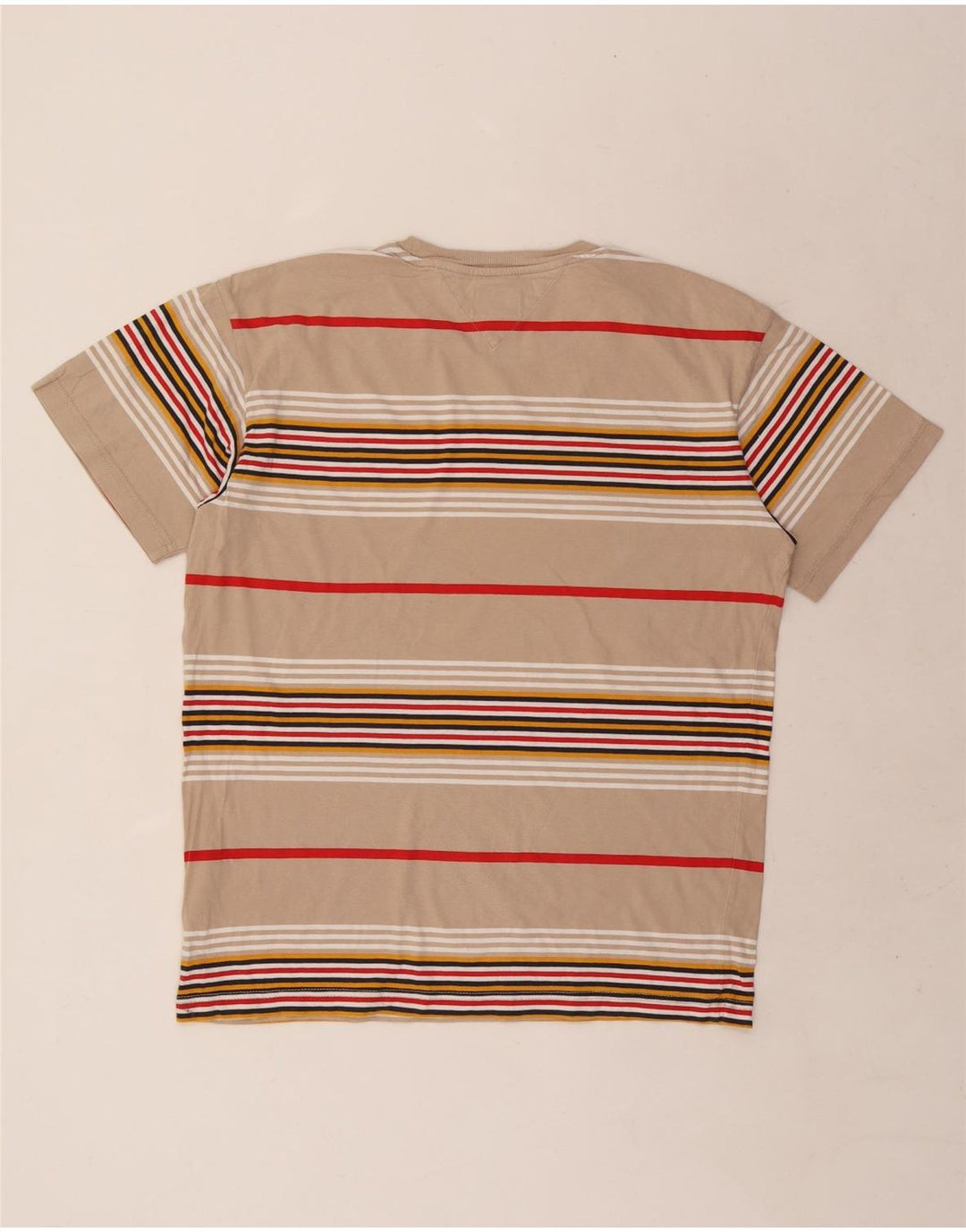 Camiseta Tommy Hilfiger Hombre Top Algodón Rayas Beige Medio
