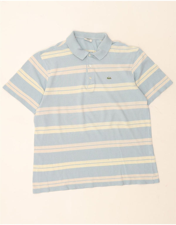 Polo Lacoste Hombre Talla 6 XL Algodón Rayas Azul