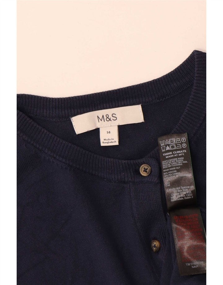 Marks & Spencer - Cárdigan para mujer, talla 40, talla mediana, viscosa, color azul marino