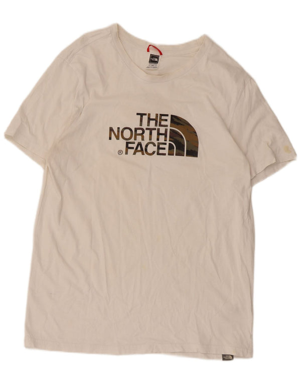The North Face Camiseta gráfica para hombre Top grande de algodón blanco