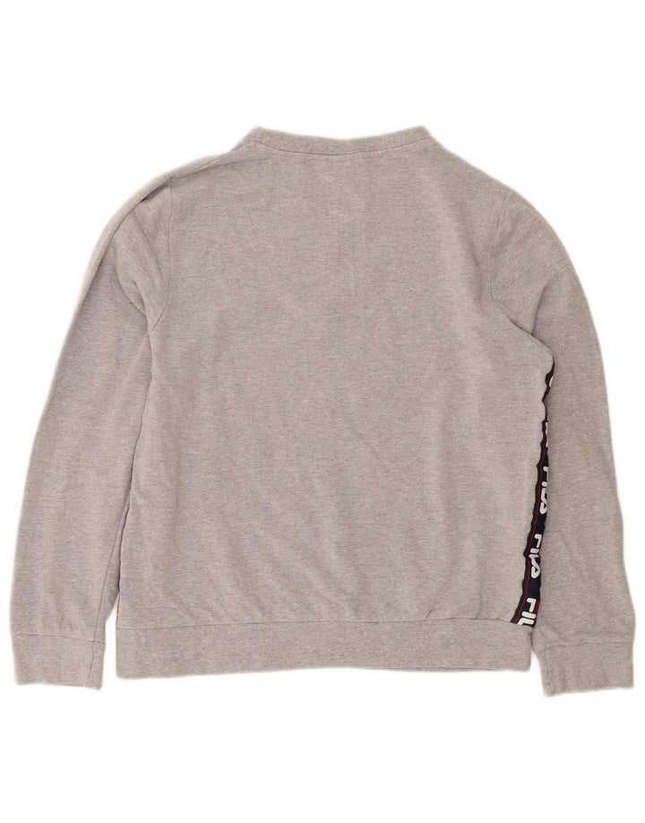 Fila - Sudadera gráfica para mujer (talla 40), algodón gris grande
