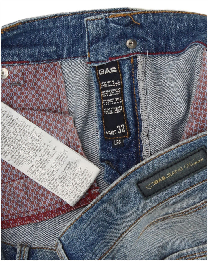Vaqueros Slim Mujer Gas W32 L28 Algodón Azul