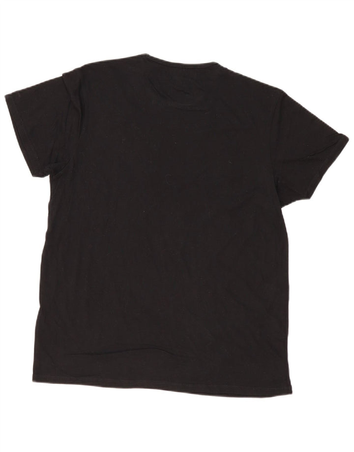 Ben Sherman - Camiseta gráfica para hombre, talla mediana, algodón negro