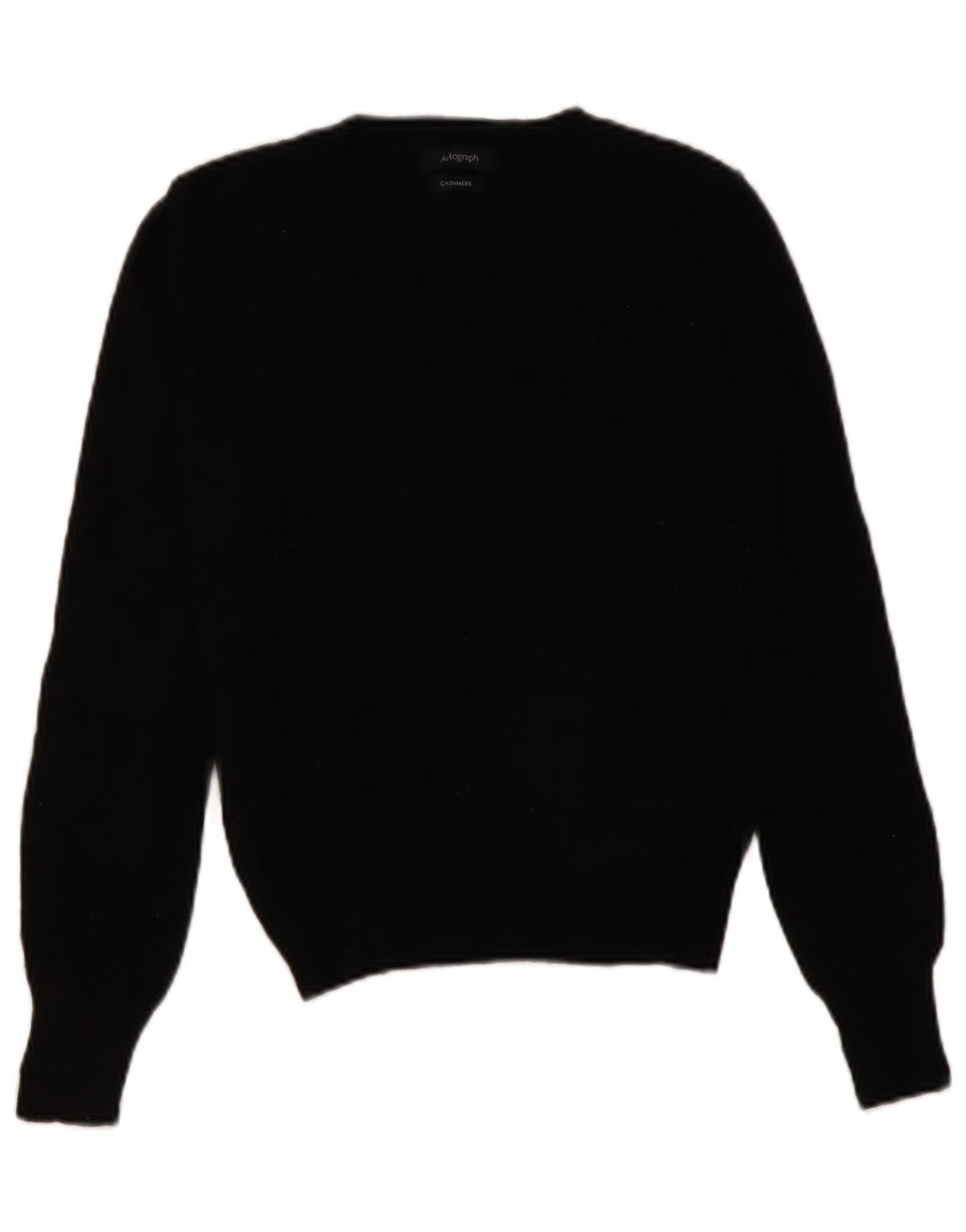 Marks & Spencer Suéter de Cuello Redondo Autograph para Mujer UK 8 Small Negro