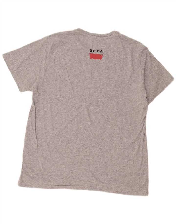 Levi's Camiseta gráfica para hombre Top XL Gris moteado