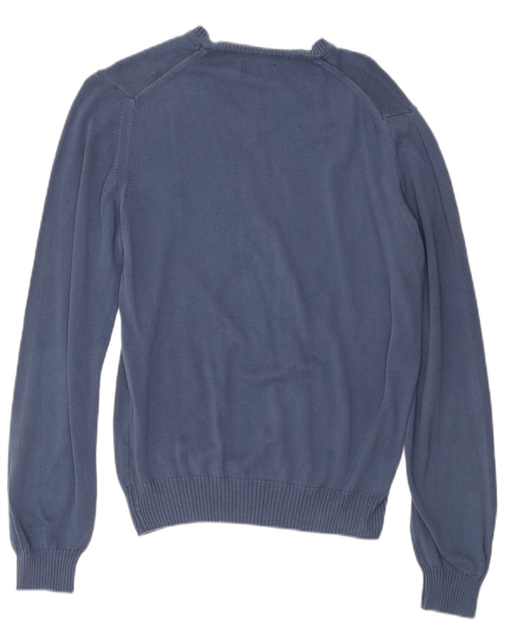 BROOKSFIELD Jersey holgado con cuello en V para hombre IT 48 Algodón azul medio