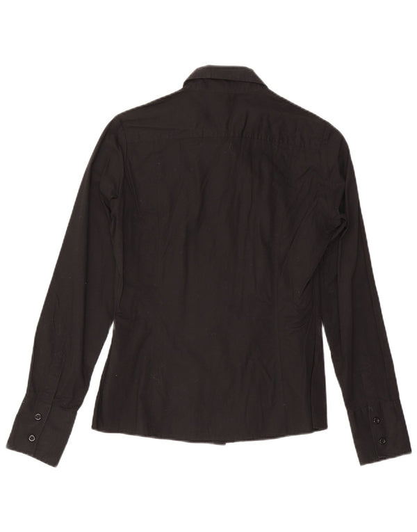 Camisa Benetton Mujer ES 42 Mediano Negro Algodón