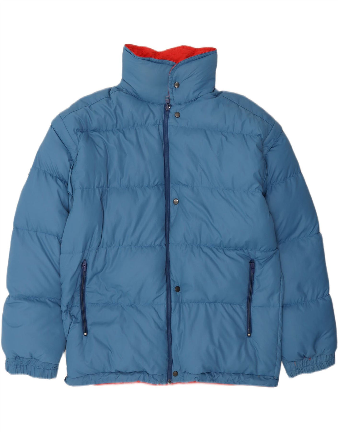 VINTAGE Chaqueta acolchada reversible de ajuste holgado para hombre Reino Unido 38 Rojo medio