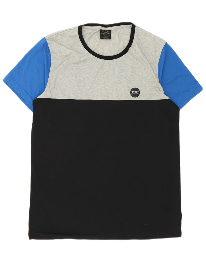Oakley Camiseta para hombre Top XL Negro Colorblock Poliéster