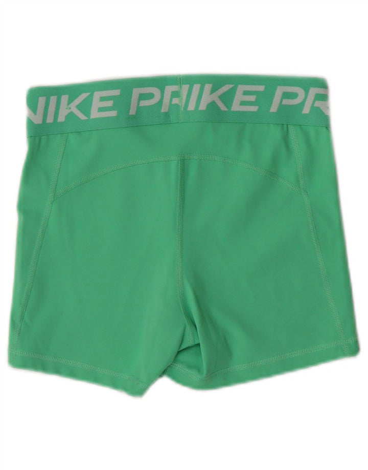 NIKE Pantalones cortos deportivos Dri Fit Graphic para mujer UK 8 Small Verde Poliéster