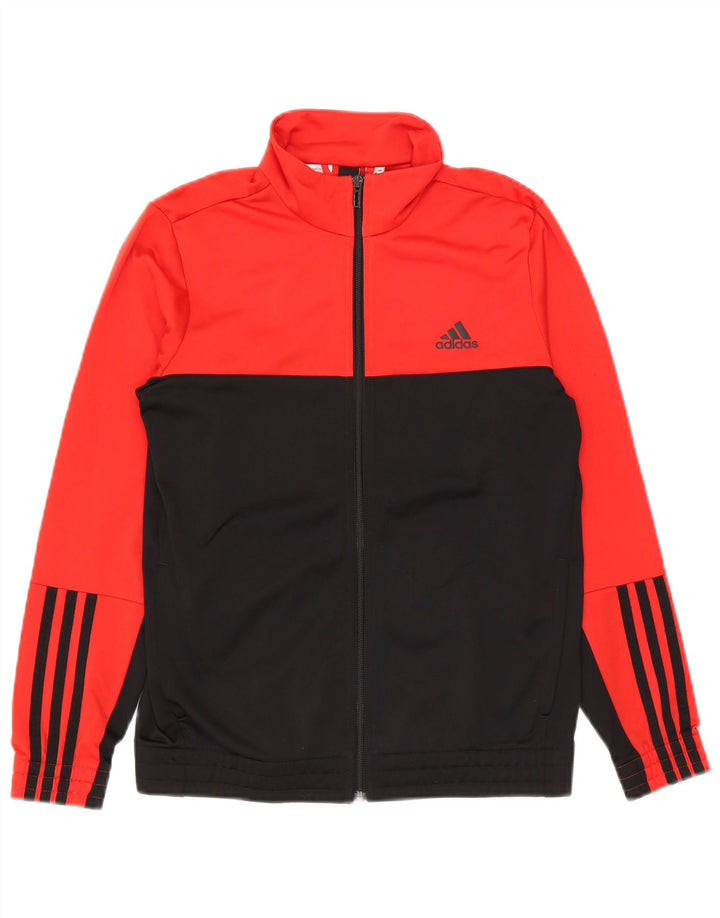 Adidas - Chaqueta de chándal para niño, 13-14 años, color rojo, poliéster