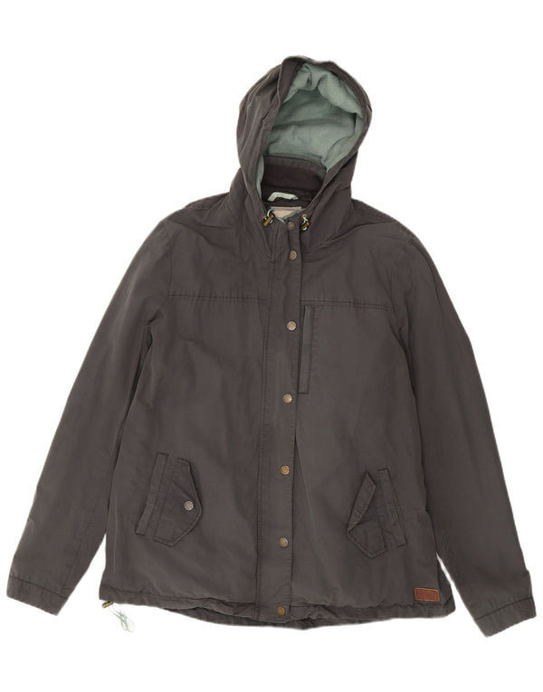 Chaqueta cortavientos con capucha para mujer Fat Face UK 46 Large Grey Cotton