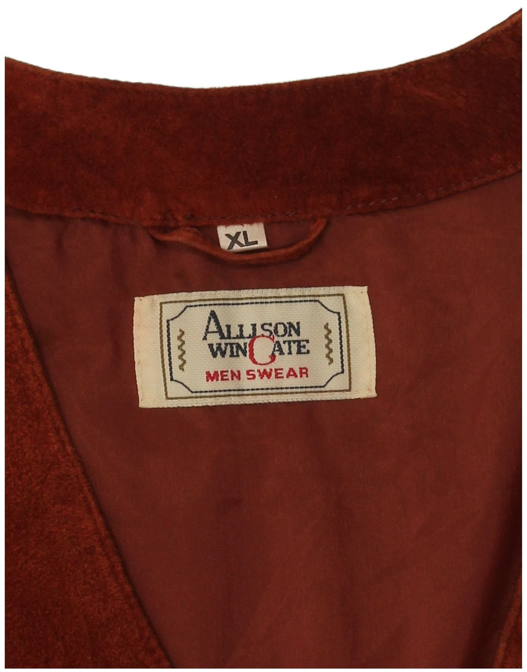 Allison Wingate Chaleco de ante para hombre XL Cuero marrón