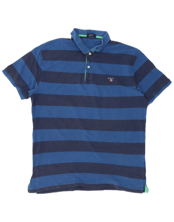 Polo Gap para hombre 2XL Algodón a rayas azul marino