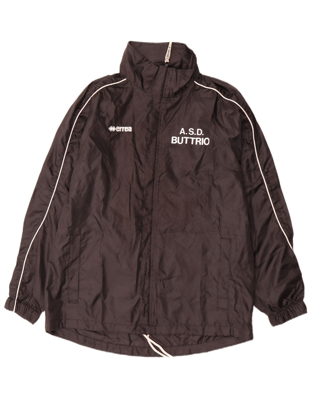 Errea Chaqueta impermeable gráfica para hombre UK 36 Small Poliéster negro