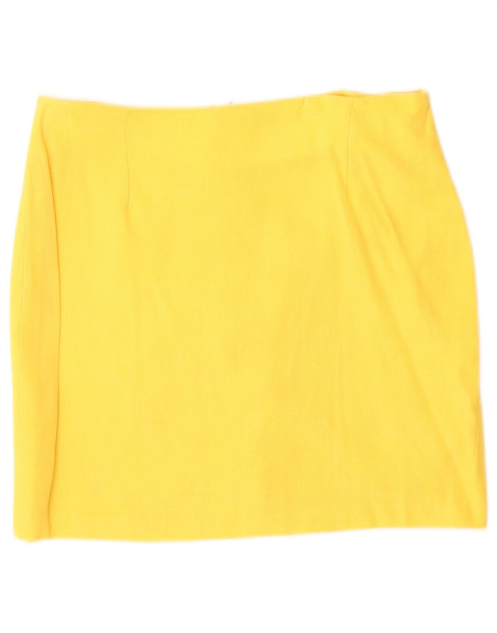 Le Group Conjunto de falda de 2 piezas con 6 botones para mujer UK 12 Medium W28 Lana amarilla