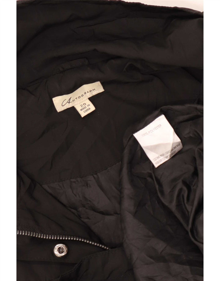 Marks & Spencer Chaqueta Parka Extragrande Autograph para Mujer UK 20 2XL Negro