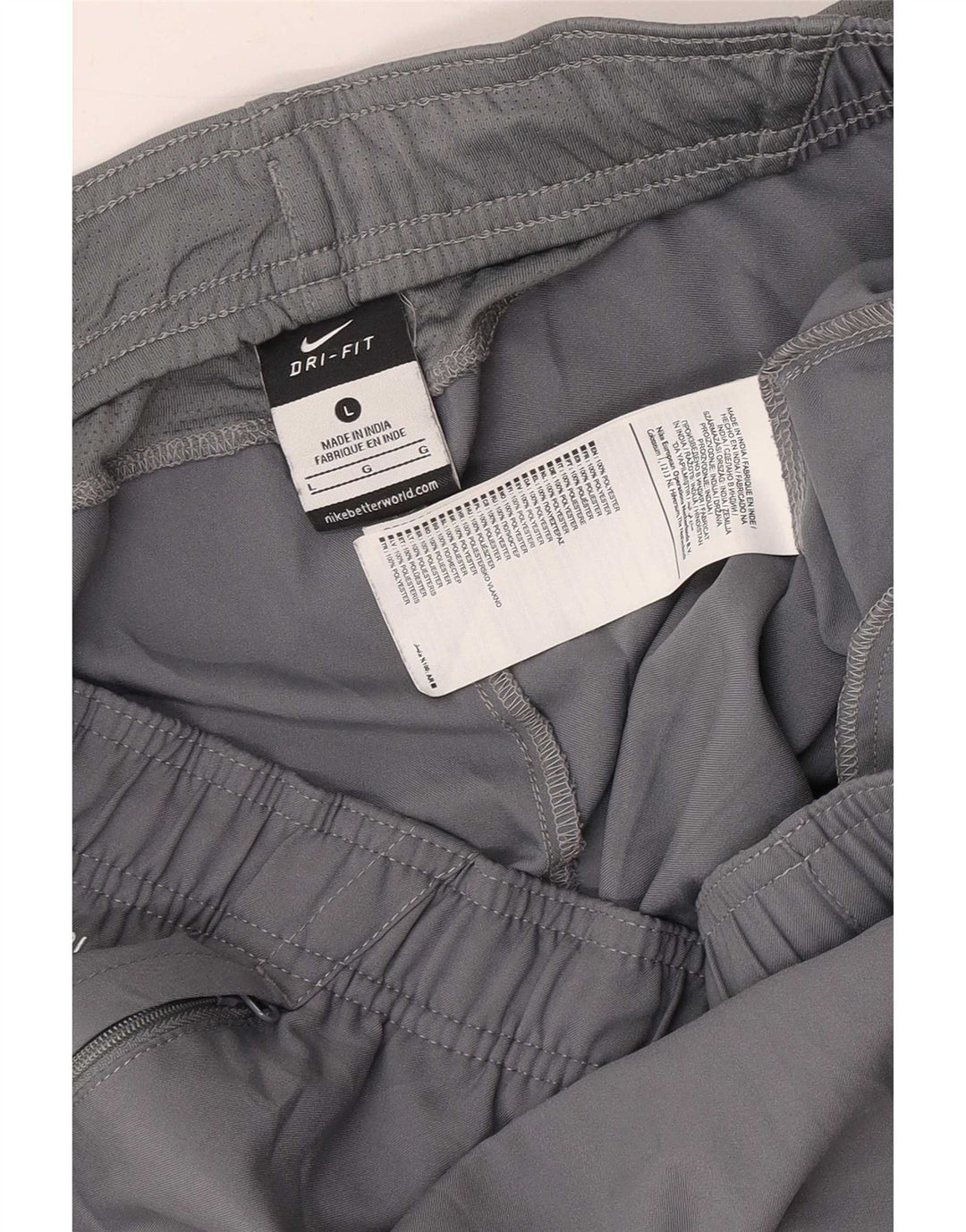 Nike Dri Fit Graphic - Pantalones cortos deportivos para hombre (poliéster), color gris