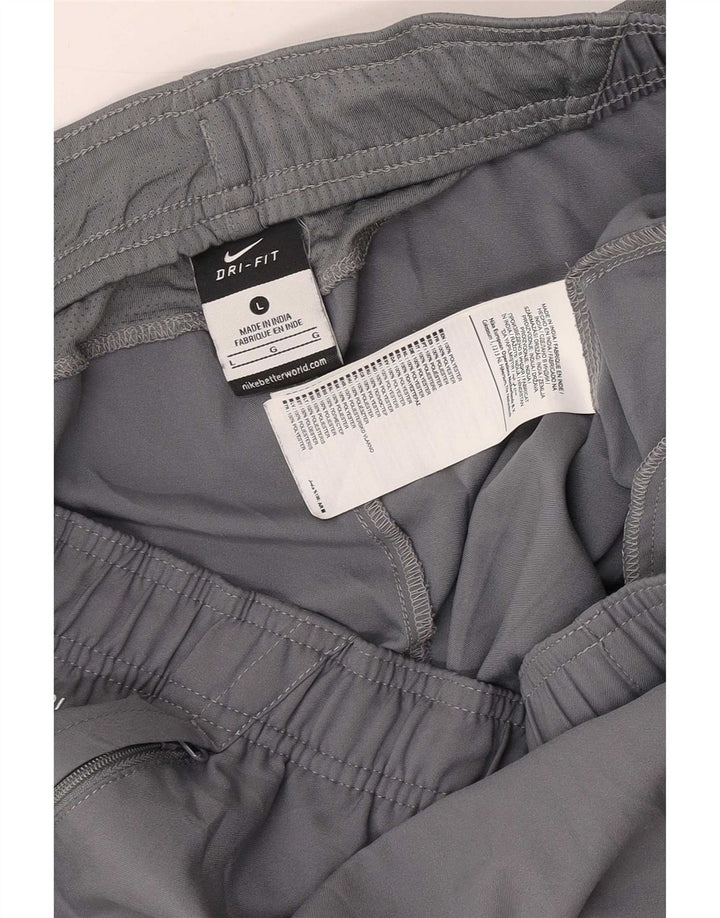 Nike Dri Fit Graphic - Pantalones cortos deportivos para hombre (poliéster), color gris