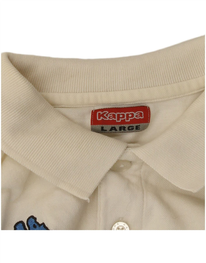 Kappa Polo Hombre Blanco Grande
