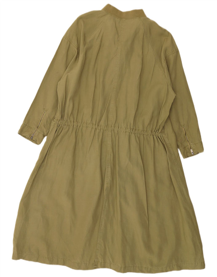 Zara Mujer Abrigo Extragrande UK 44 Medium Khaki Lyocell