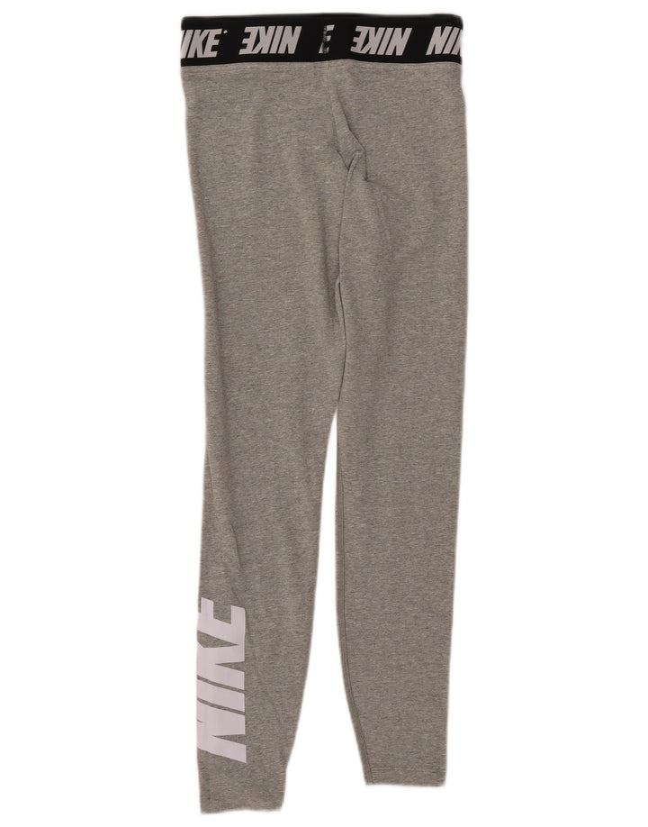 NIKE Leggings gráficos para mujer UK 8 Small Gris Algodón
