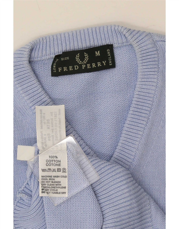 Camiseta Sin Mangas Fred Perry Hombre Algodón Azul Medio