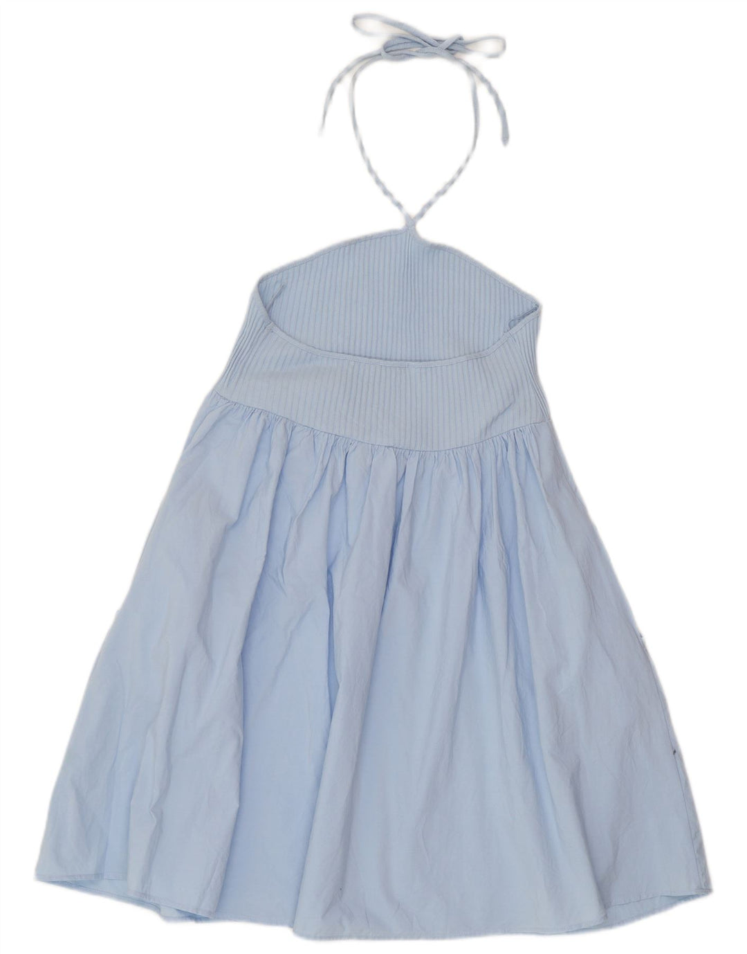 ZARA Mujer Vestido Halter UK 42 Azul Medio