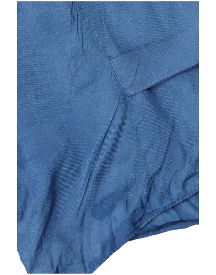 Chaleco vintage para hombre pequeño azul floral