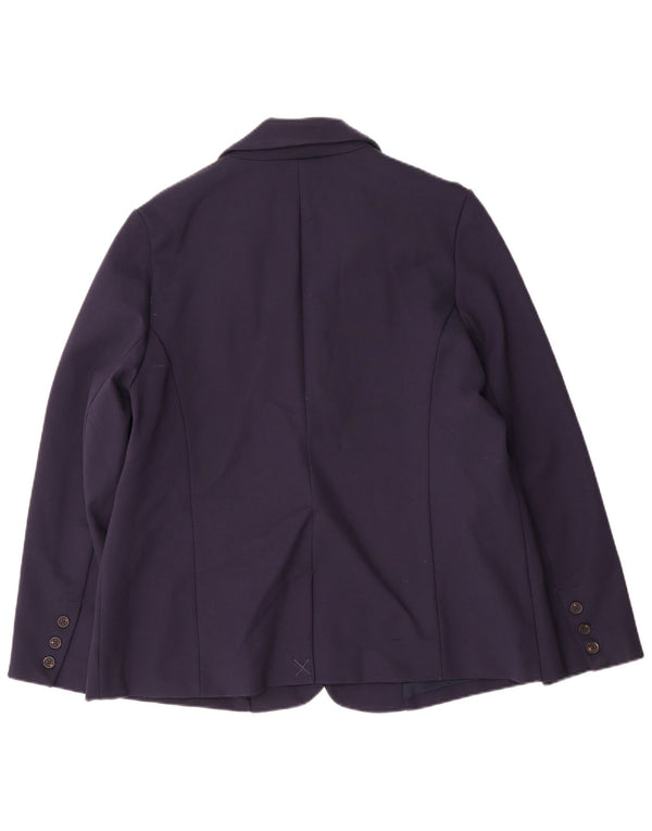 Crew Clothing Chaqueta tipo blazer de 2 botones para mujer UK 46 Large Viscosa azul marino