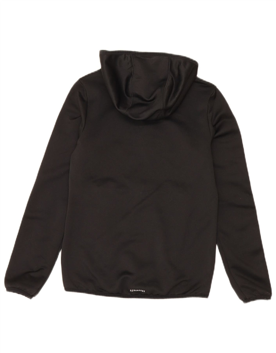 Adidas - Sudadera con capucha y cremallera para niños, 9-10 años, color negro