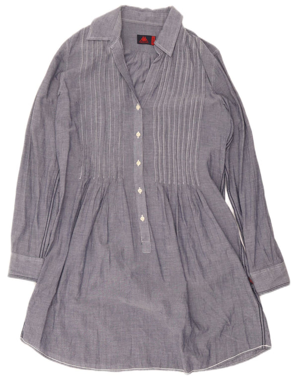 Kappa Vestido camisero tipo jersey para mujer UK 44 Algodón azul medio