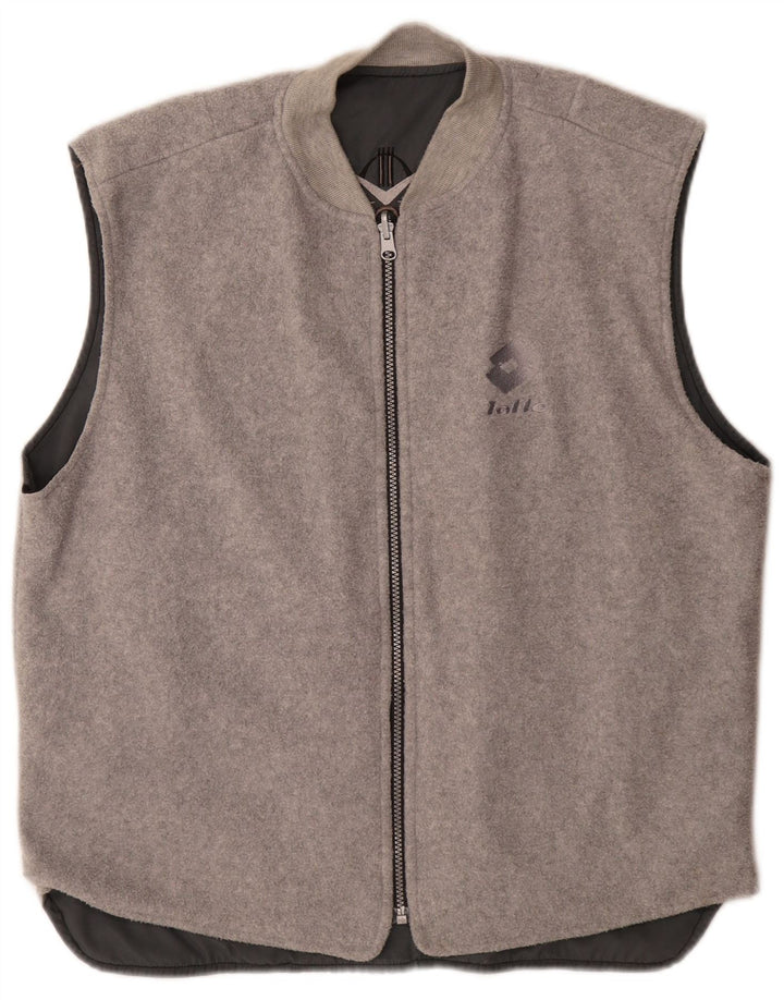 Lotto Chaleco Reversible Gráfico para Hombre UK 40 Grande Poliéster Negro