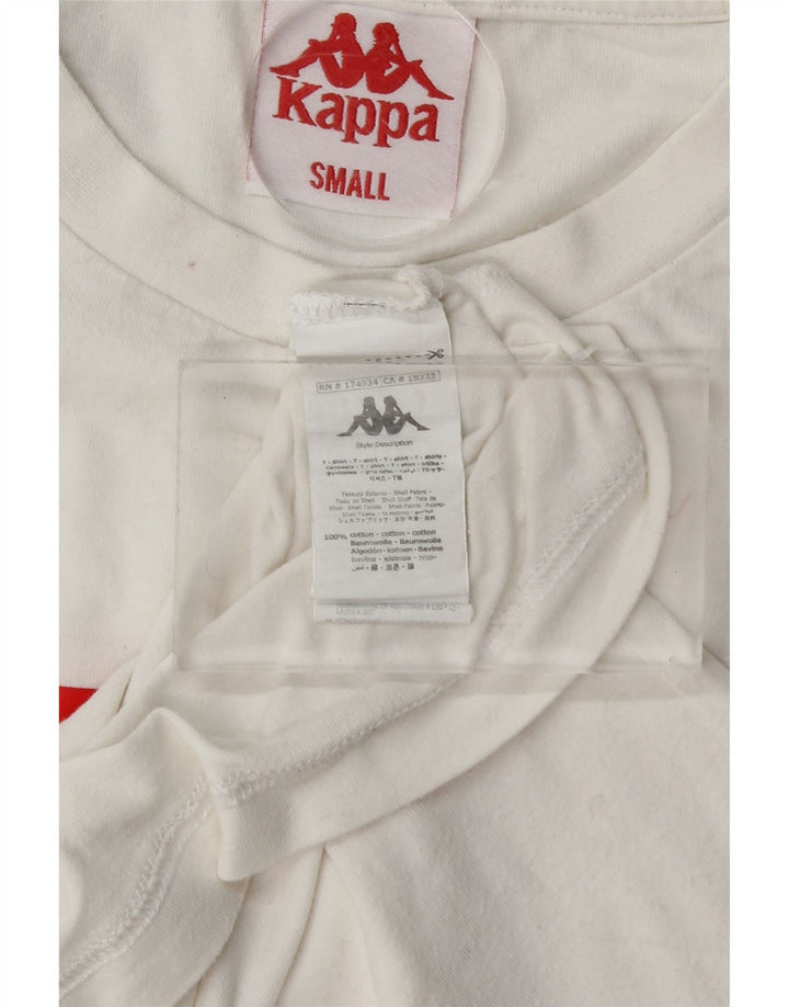 KAPPA Camiseta gráfica para hombre Top Small White Cotton