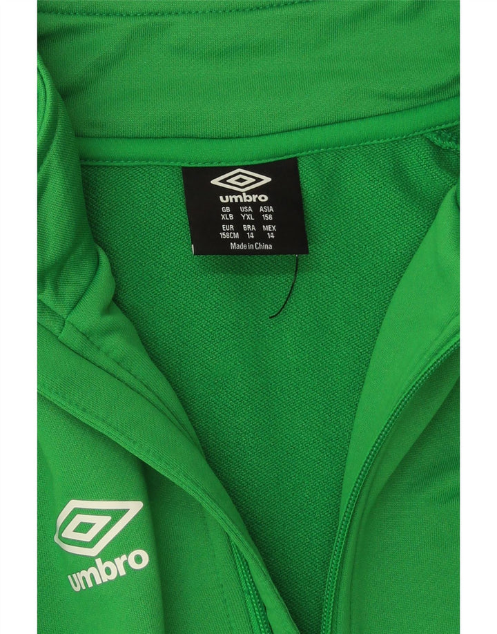 Umbro Chaqueta de chándal gráfica para niños 13-14 años XL Verde Poliéster