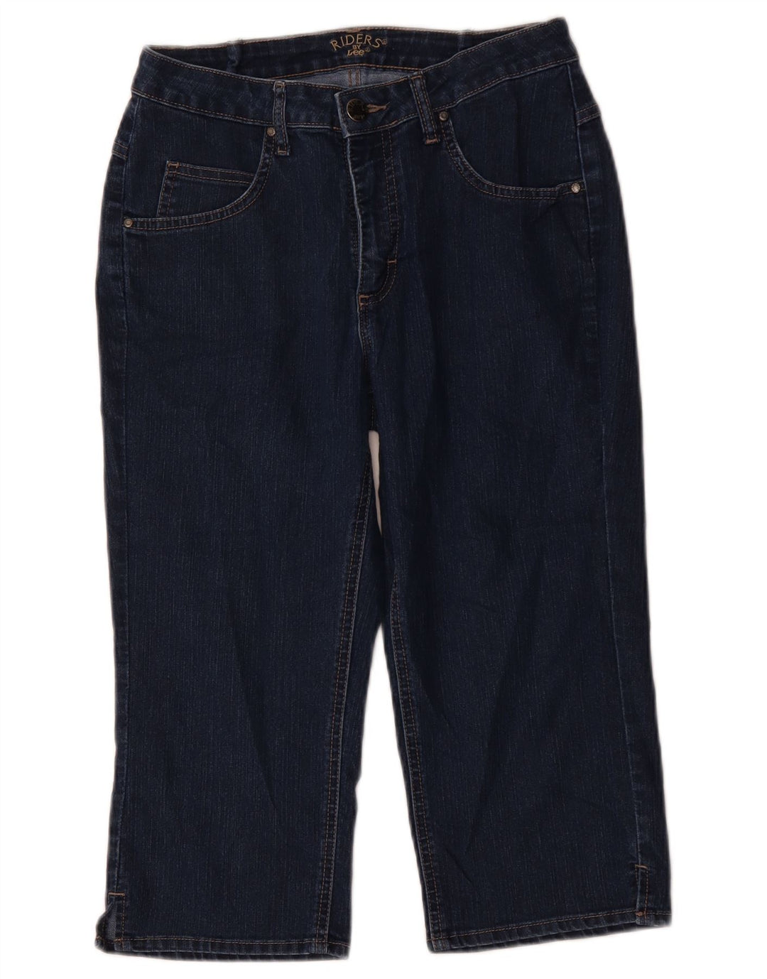 Lee Womens Riders Capri Jeans US 8 Mediano W30 L18 Azul Marino Algodón