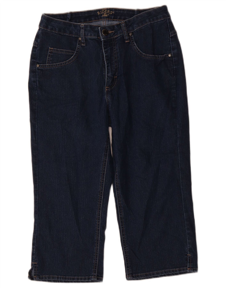 Lee Womens Riders Capri Jeans US 8 Mediano W30 L18 Azul Marino Algodón