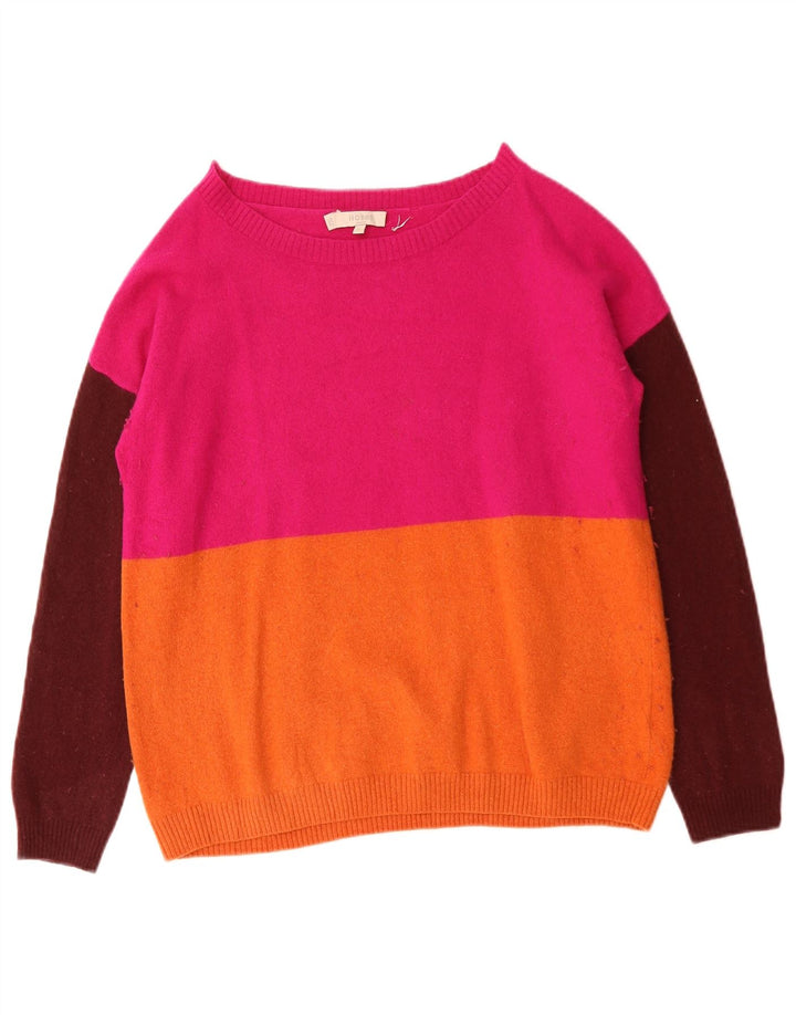 HOBBS Suéter tipo jersey con cuello barco para mujer, talla 44, talla mediana, multicolor