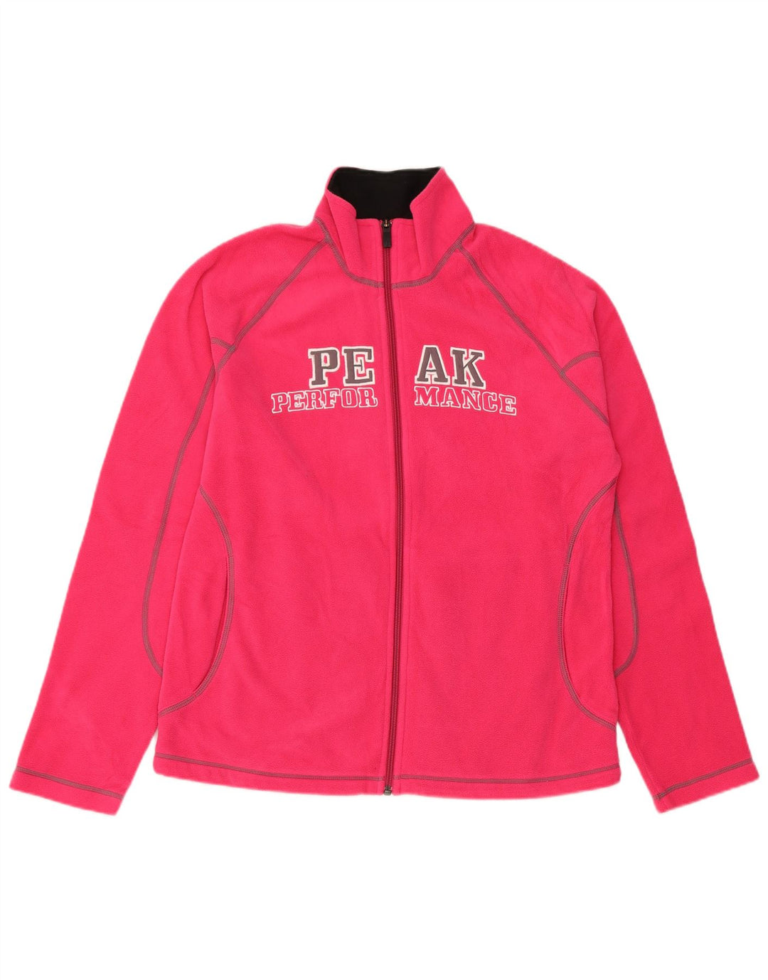 PEAK PERFORMANCE Chaqueta polar gráfica para mujer UK 40 XL Poliéster rosa