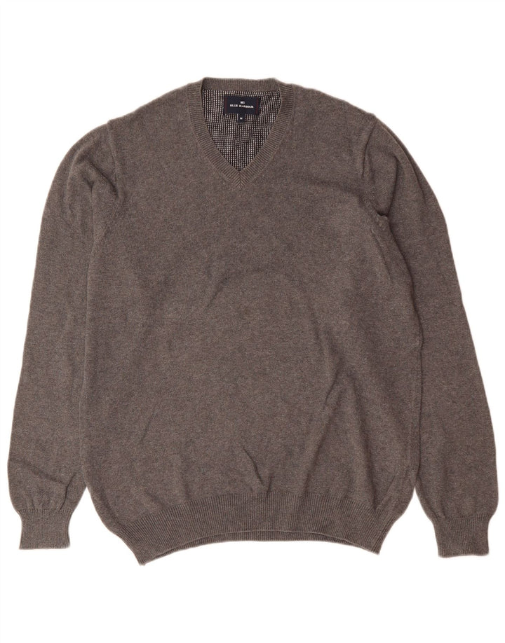 Marks & Spencer Jersey con Cuello en V Azul Harbor para Hombre Algodón Gris Medio