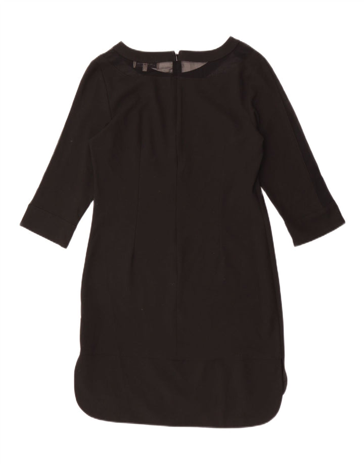 Marks & Spencer Vestido recto de manga 3/4 para mujer UK 40 Pequeño Poliéster negro